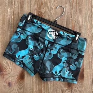 Feed me fight me dinosaur shorts